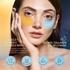 Patchs sous les yeux Enaskin Naturals au rétinol pour nourrir et lisser le regard nocturne.