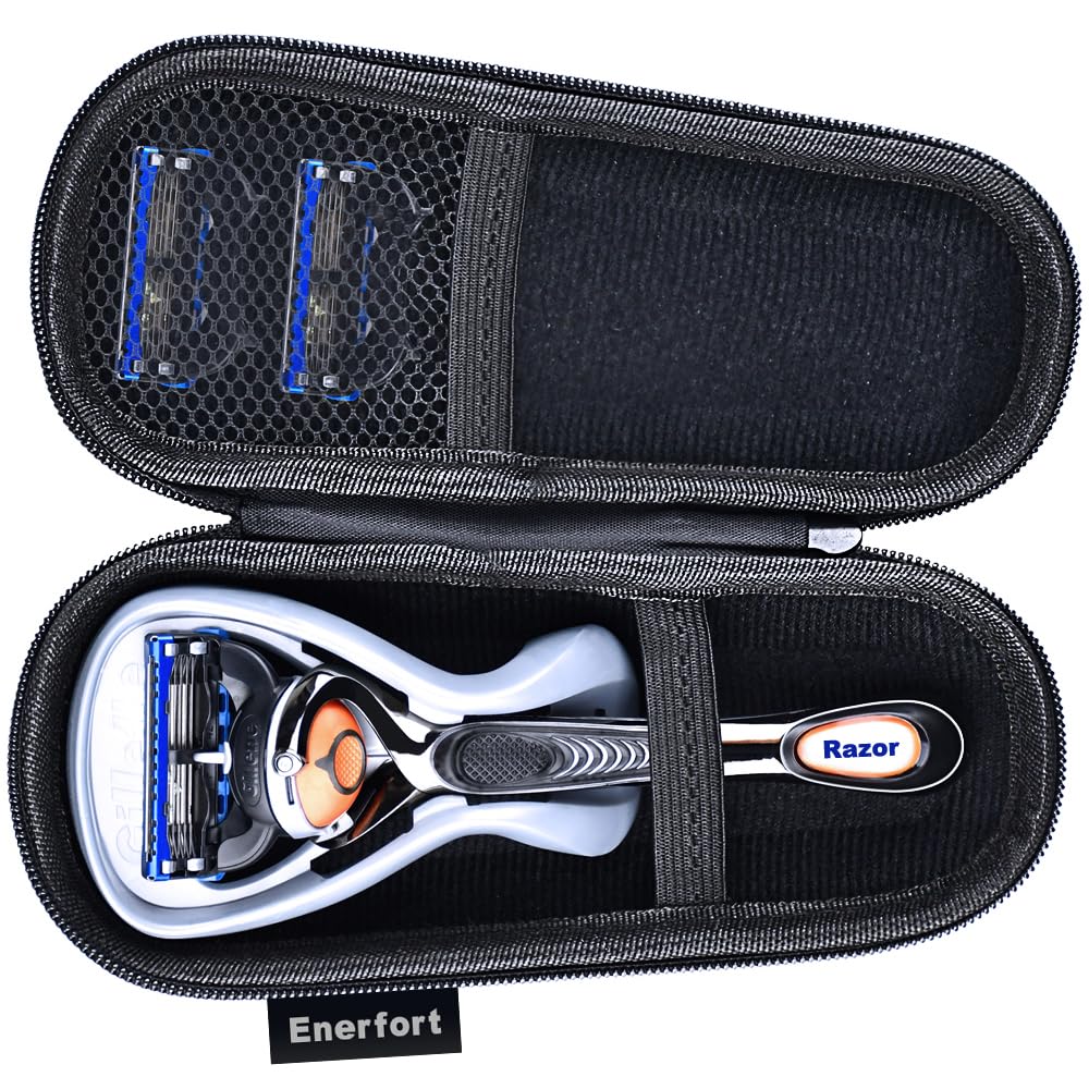 Étui Enerfort pour rasoir de voyage en EVA noir offrant une protection fiable.