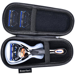 Étui Enerfort pour rasoir de voyage en EVA noir offrant une protection fiable.