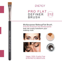 Brosse ENERGY correcteur plat pour sourcils, finition nette et régulière.