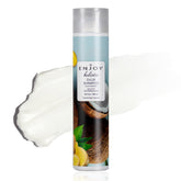 Enjoy D-Lux Shampoo, bouteille et etiquette visibles, repérable en rayon et pratique à prendre.