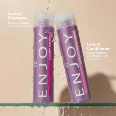 Enjoy Shampoing sans sulfates – mousse légère nettoyante préservant l’hydratation.