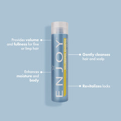 Enjoy Shampoo Volumisant, mousse crèmeuse prête à l’emploi démêle et prépare les cheveux
