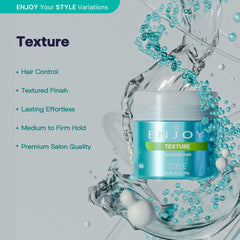 Application du produit ENJOY Texture entre les mains pour une tenue maîtrisée