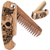 Enjoy The Wood – brosse à barbe pliante, pratique en déplacement.
