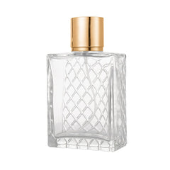 Enslz bouteille parfum verre rectangulaire réutilisable 100 ml, remplissage rapide.