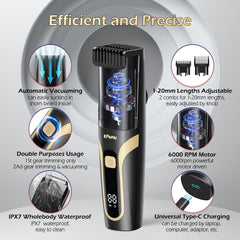 ENSSU Tondeuse Barbe lame ceramique inox coupe douce et precise