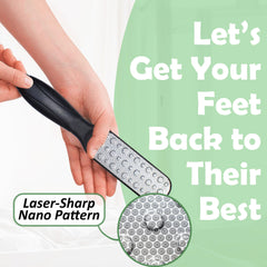 Raspe EntreFeet pour pieds en acier inoxydable, soin domestique professionnel.