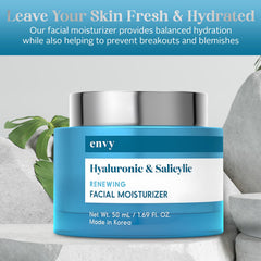 Envy crème visage acide salicylique purifie les pores.