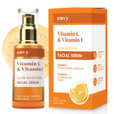 Sérum Envy Vitamine C dans une bouteille à pompe, application précise et pratique.