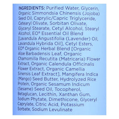 Texture crème onctueuse EO lavande bio, soin quotidien nourrissant pour la peau