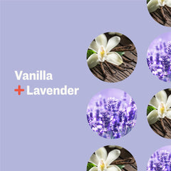 Mousse généreuse du savon EO Vanille Lavande sur la peau