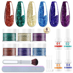 Kit Eodci Poudre à Tremper, base et top coat inclus, manucure prête à l’emploi