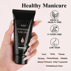 Gel Poly EODCI 60 g avec strass pour un design durable des ongles.