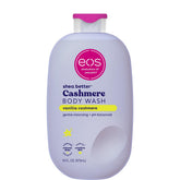 eos Vanille Cashmere — bouteille-douche, parfum réconfortant et hydratant.
