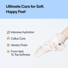 Epielle chaussettes-pieds hydratation-profonde: peau plus douce après utilisation.