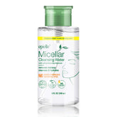 Epielle eau micellaire démaquillante avec pompe pratique pour un nettoyage rapide.