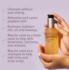 Epionce Lytic Gel Nettoyant – texture mousse légère, rinçage efficace sans tiraillement.