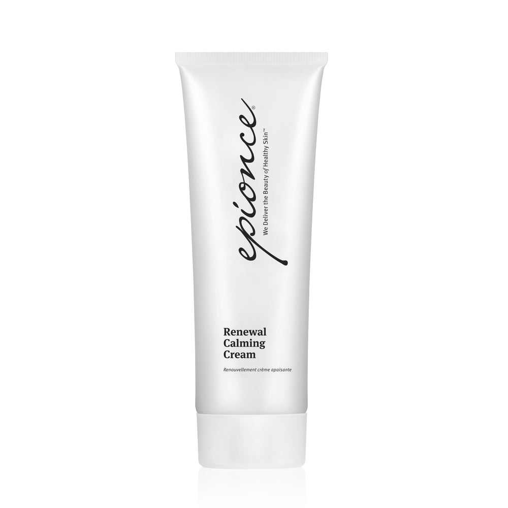 Epionce Renewal Calming Cream – bouteille pour hydrater et apaiser les peaux sèches.