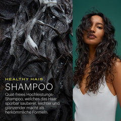 epres shampooing etiquette, étiquette lisible indiquant la technologie de réparation des cheveux