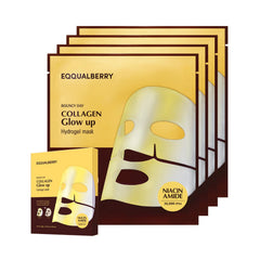EQQUALBERRY Masque collagène-brillance : éclat durable et teint uniforme.