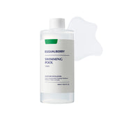 EQQUALBERRY Toner montre une exfoliation douce sur flacon, adaptée aux peaux sensibles.