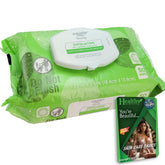 Lingettes Equate à double texture pour exfolier et nettoyer sans rinçage.