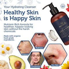 Era Organics nettoyant visage homme – ingrédients biologiques certifiés USDA.