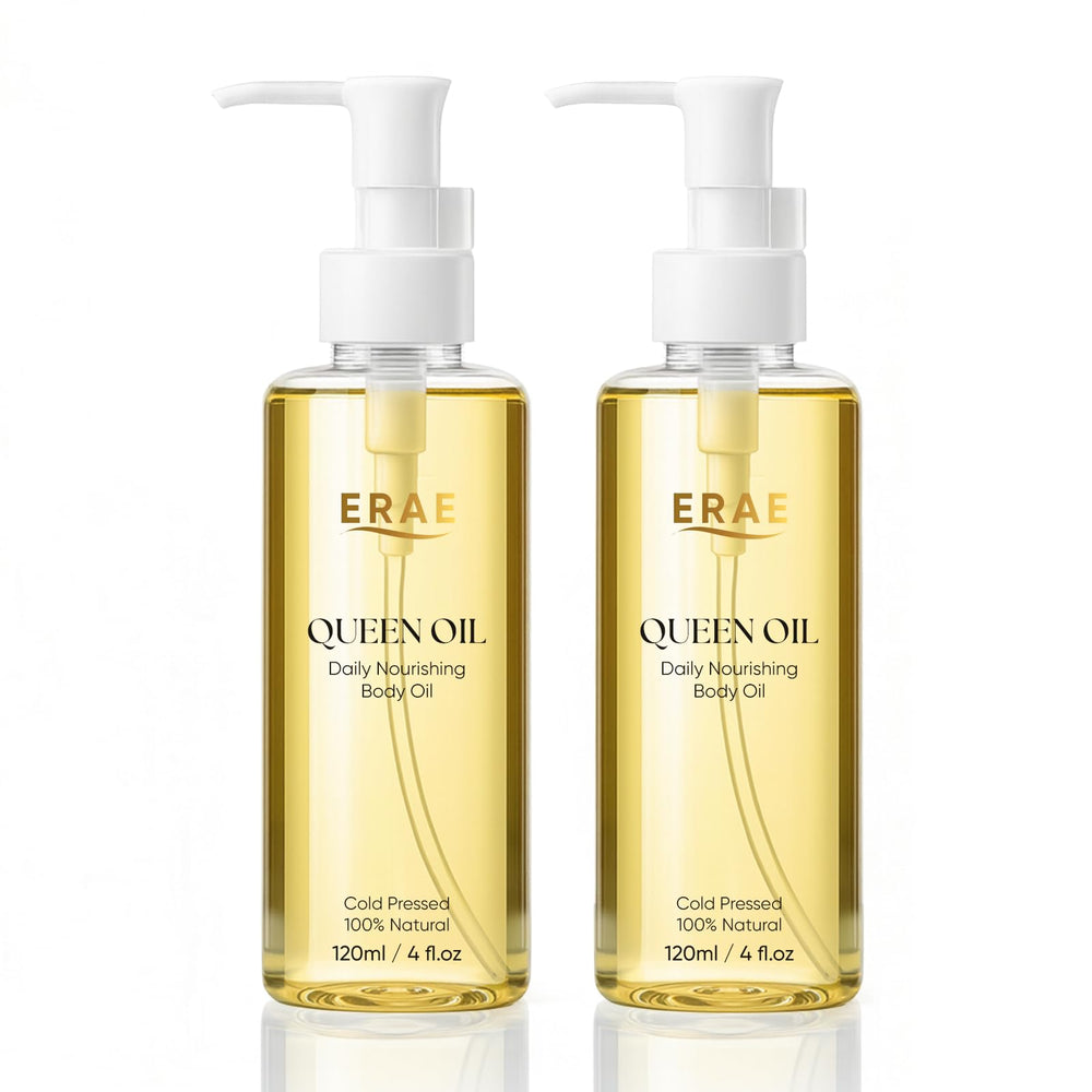 ERAE Queen Oil – bouteille 120 ml prête pour l'hydratation quotidienne.