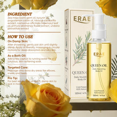 ERAE Queen Oil – texture soyeuse pour une application quotidienne facile.
