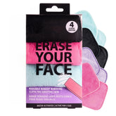 Lingettes démaquillantes ERASE YOUR FACE ensemble 4 pièces – nettoyage doux avec eau
