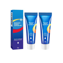 Gros plan sur le flacon du gel correcteur Eroxox, application facile et douce