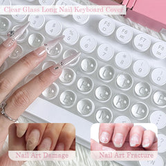 ERRECI stickers clavier clair avec effet étincelant, design glamour.