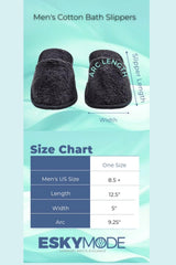 ESKYMODE chaussons bain coton pour homme — gros plan texture coton doux et absorbant.