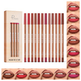 Crayon contour lèvres Espoce, palette de 12 teintes pour tracé précis et harmonieux.