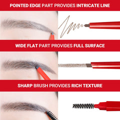 Espoir Crayon Sourcils Équilibre 4 Châtain Cendré, pinceau intégré pour richesse de texture.