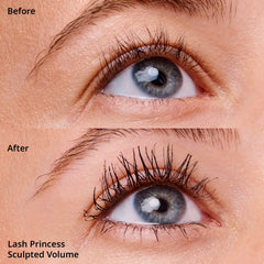 Essence Lash Princess Sculpted Volume Mascara – application précise et définition des cils.