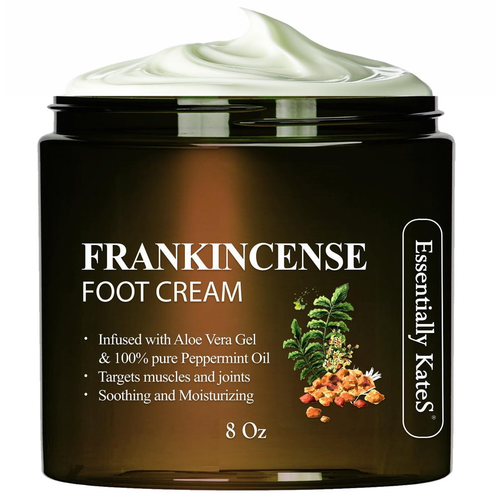 Essentially KateS Crème Pieds Encens: hydratation nourrissante après une longue journée.