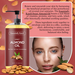 Essentially KateS Huile d'amande douce — application visage légère et nourrissante