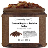 Essentially KateS gommage-sucre-brun-cafe sur peau, exfoliation efficace pour révéler douceur.
