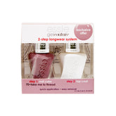 essie gel couture mauve nail polish bottle showing creamy mauve color and long wear