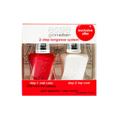 Essie Gel Couture rouge écarlate, bouteille vedette, longue tenue.