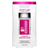 essie good-to-go top coat – bouteille et pinceau, application nette.