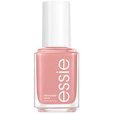 Vernis essie Bare With Me sur la bouteille, teinte apricot avec brillance.
