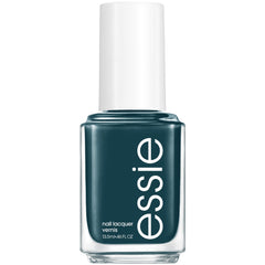 Vernis essie bleu-vert lacté avec fini crème et couvrance lisse.