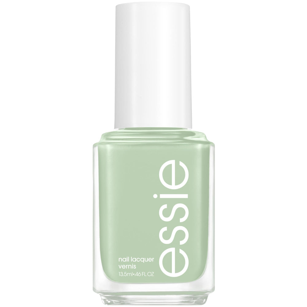 Vernis essie Turquoise Caicos, couleur turquoise apaisante et brillance durable.