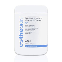 EstheSKIN RF Crème: bouteille 1000 ml pour traitements professionnels et hydratation durable.
