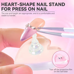 ESUOHYM support ongles magnétique cœur: présentation soignée pour nail art.