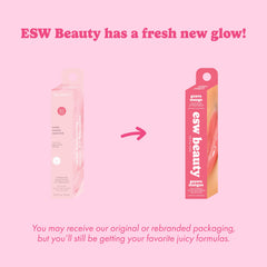 ESW Beauty Soin Lèvres goyave-mangue — teinte rose pâle naturelle.