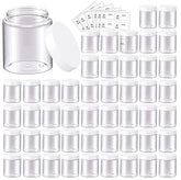 Eternal Moment pot plastique 8 onces avec bouchon blanc, pratique pour cosmétiques et slime faits maison.